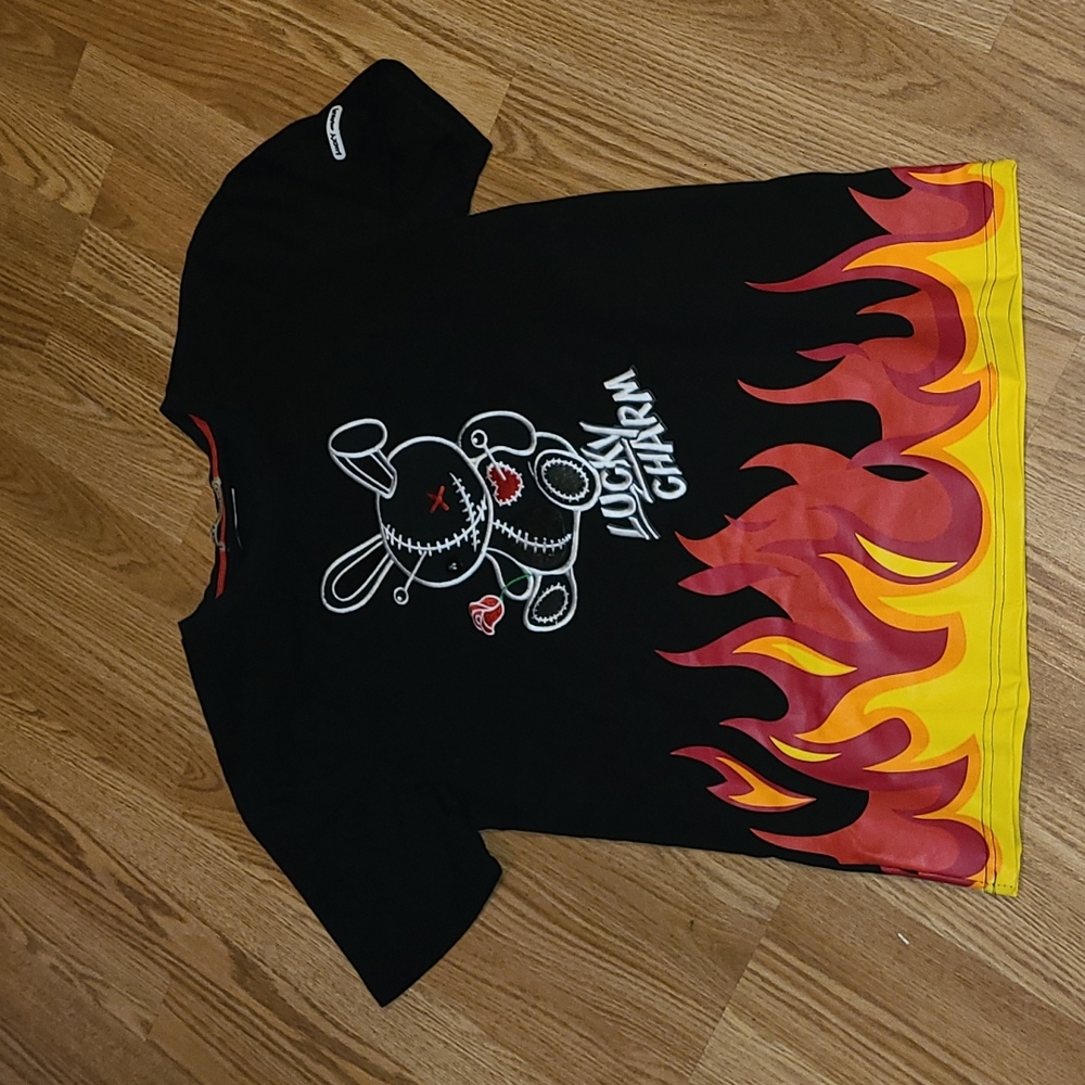 New "HOT" Lucky Charm...Flame Tee sizes S, XXL and XXXL